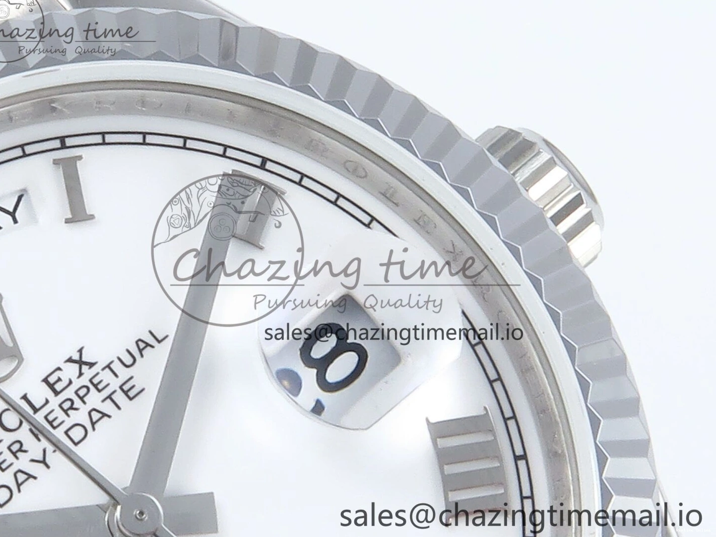 0517 Unique Day Date 36 SS 128236 KF 1:1 Best Edition White Roman Dial on President Bracelet A2836 (Gain Weight) 498